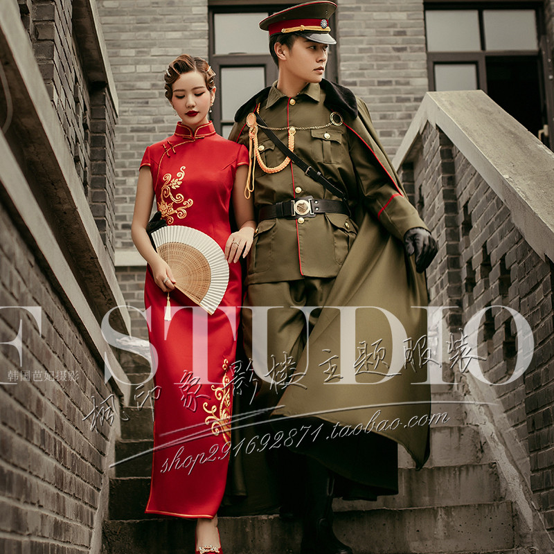 影楼拍照主题服装新款军阀大帅情侣街复古民国旗袍
