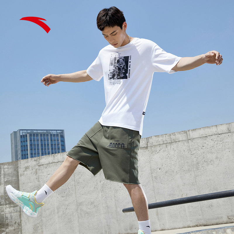 安踏圆领透气体恤宽松rocco运动短袖篮球kt运动t恤