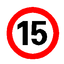 限速5公里数字标志牌反光铝圆指示牌定制安全标志