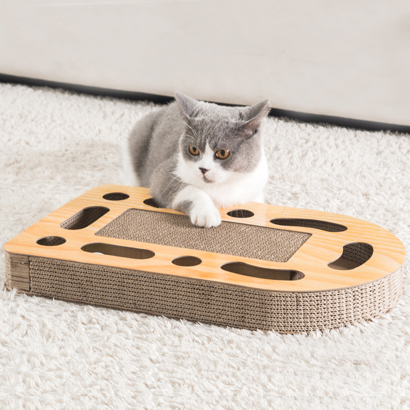 猫抓板磨爪器猫猫练爪子磨抓版耐磨瓦楞纸猫爬板逗猫掏球猫咪玩具