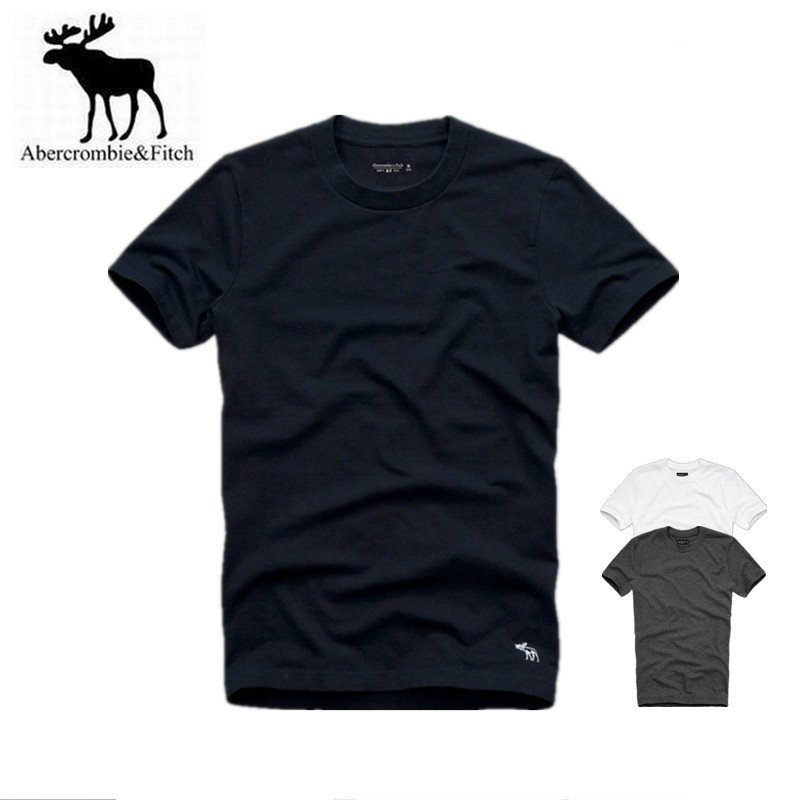 美国2020新款纯色af短袖t恤男圆领纯棉衫小鹿休闲打底半袖T恤衫男