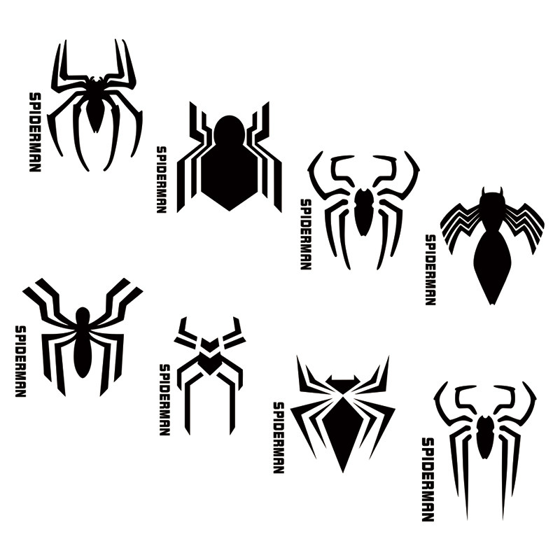 漫威spiderman钢铁超凡蜘蛛侠标志荷兰反光电动油箱汽车装饰贴
