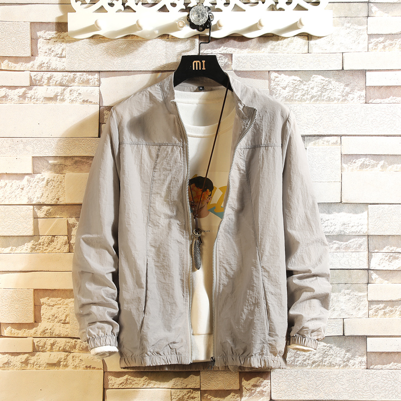 2020新款夏季男士外套春秋薄款夹克韩版潮流宽松超薄透气防晒衣服
