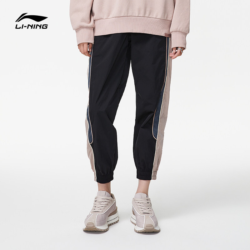 运动李宁女士badfive篮球系列春季宽松裤子女装运动长裤