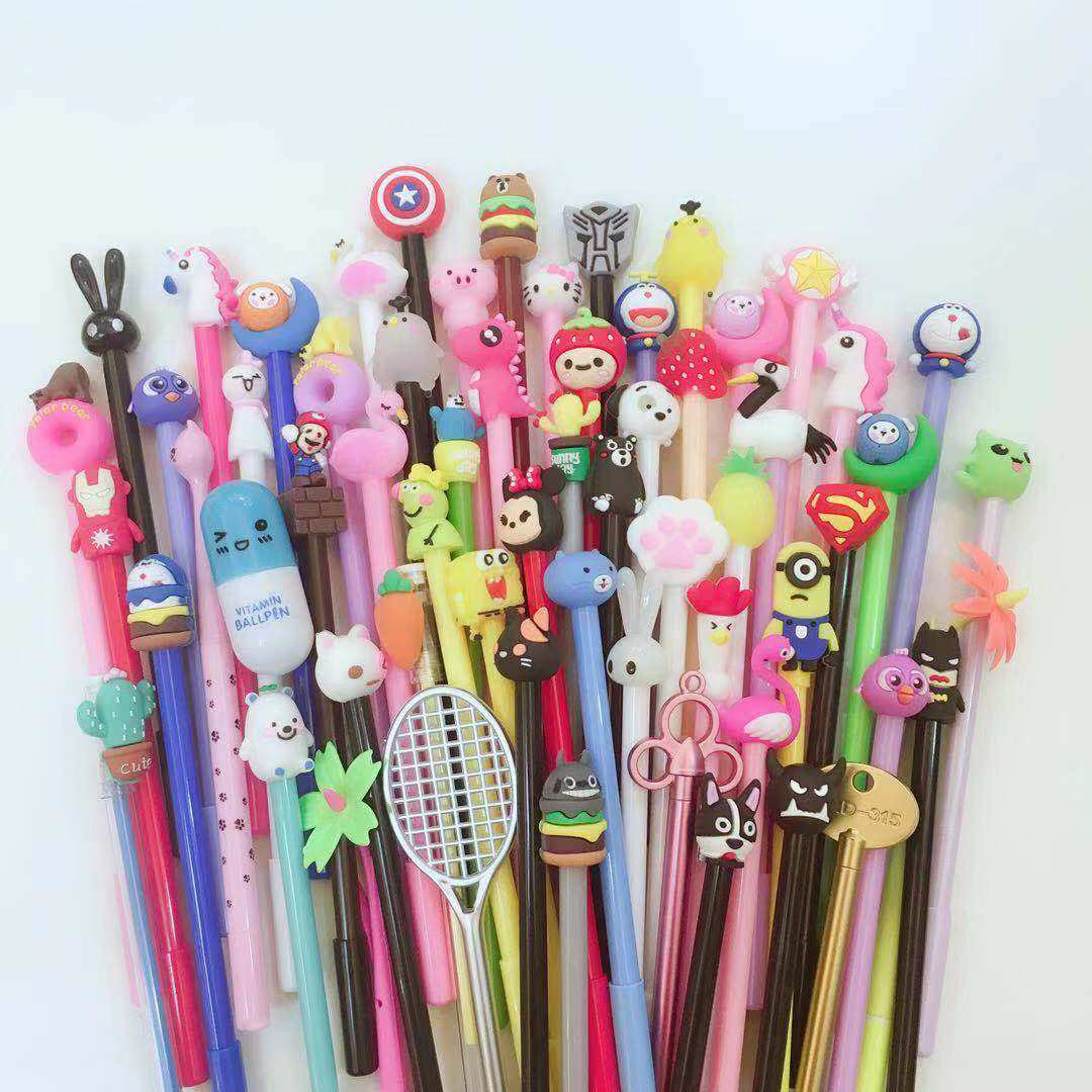 新款韩国创意卡通中性笔可爱签字笔黑色水笔学生中性笔