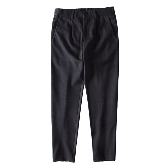 Woolen pants men's autumn and winter straight thick casual pants men's ninth pants Korean trend casual suit pants men's loose Woolen pants men's autumn and winter straight thick casual pants men's ninth pants Korean trend casual suit pants men's loose