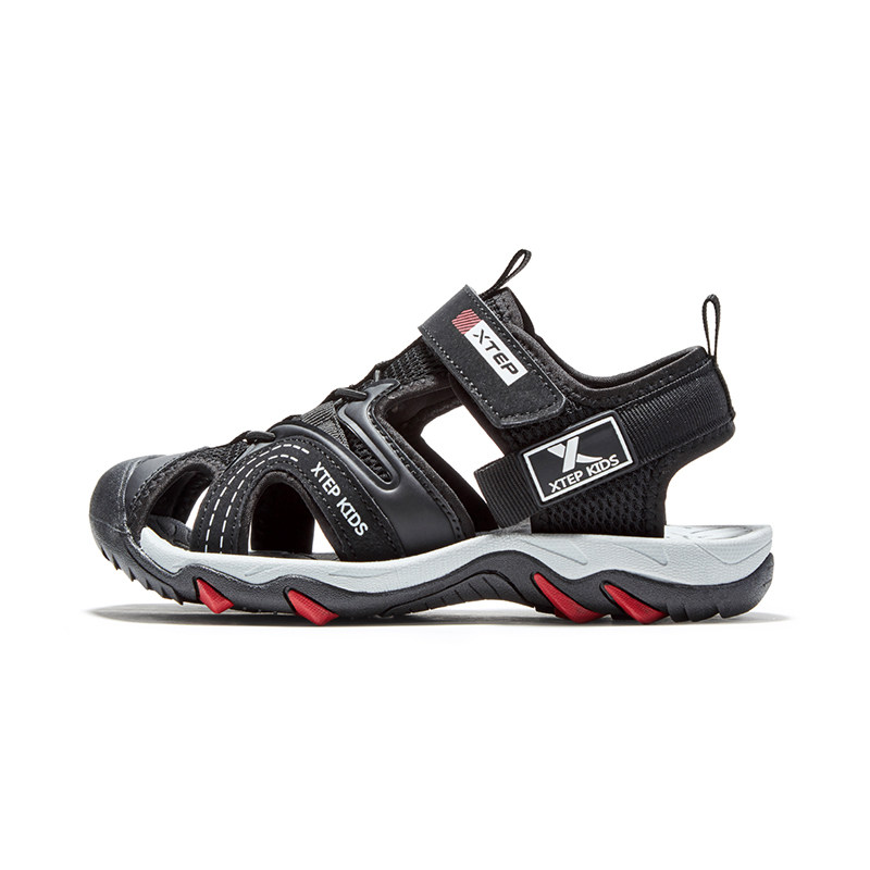 特步男童鞋子 2020夏季新款男孩沙滩鞋软底防滑韩版儿童包头凉鞋