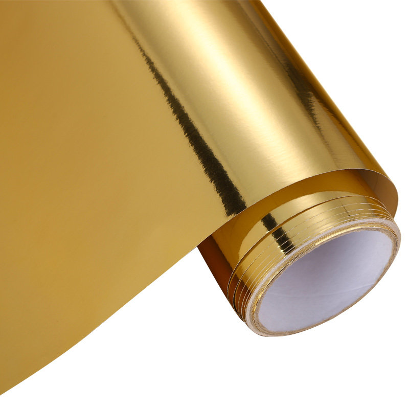 贴纸3米金属亮面金色自粘金箔防水水柜翻新墙贴