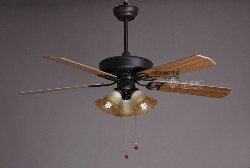 欧式仿古复古美式吊扇客厅家用无灯不带灯42/52/60寸餐厅风扇带灯