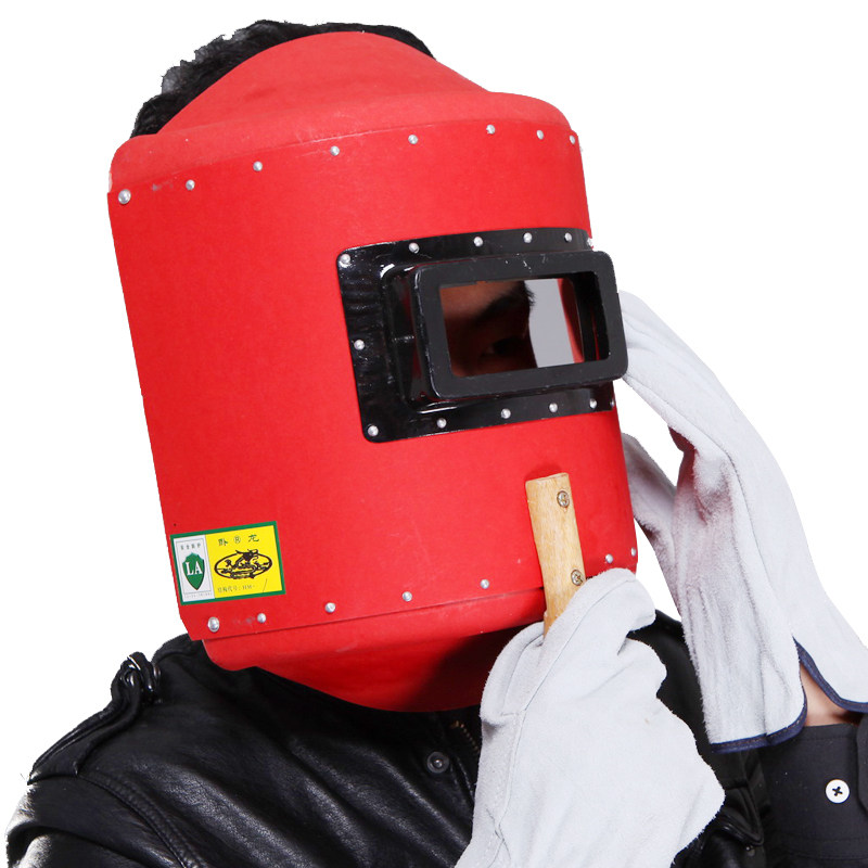 电焊焊接防火帽子把式焊手氩弧焊工防护加厚防护面具