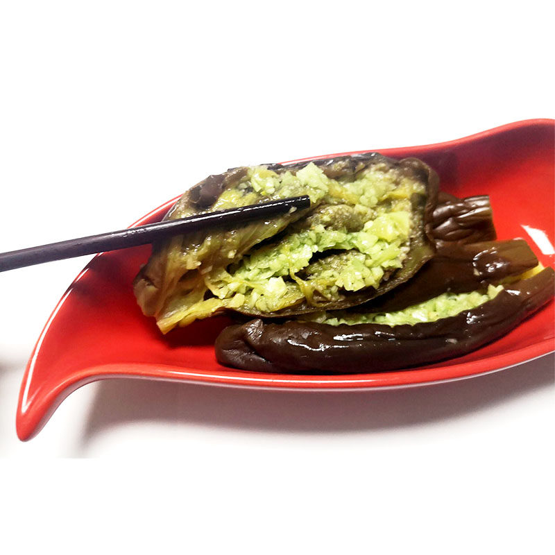 东北蒜茄子泡菜咸菜朝鲜族延边茄子腌菜蒜茄子农家自制包邮