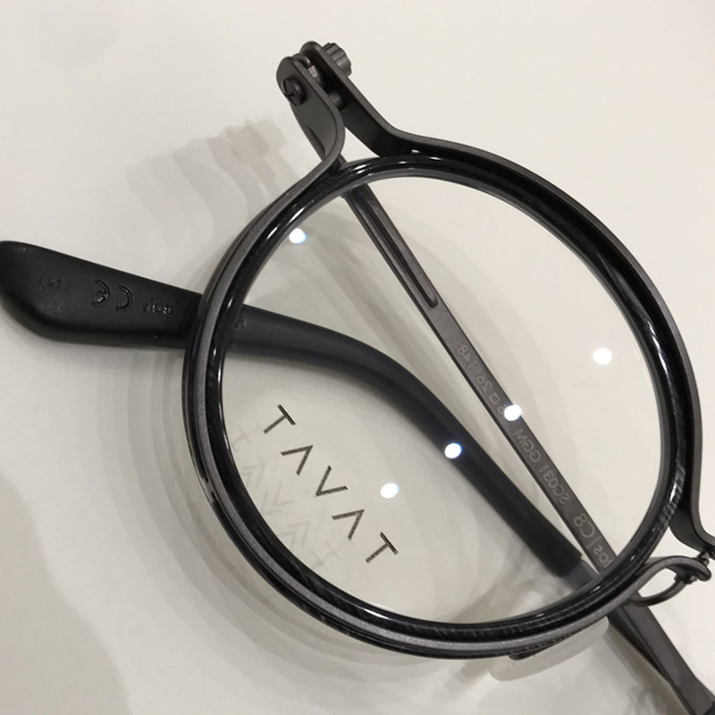 上野正品2021意大利tavat新品pantosc8sc031圆形罐头眼镜架