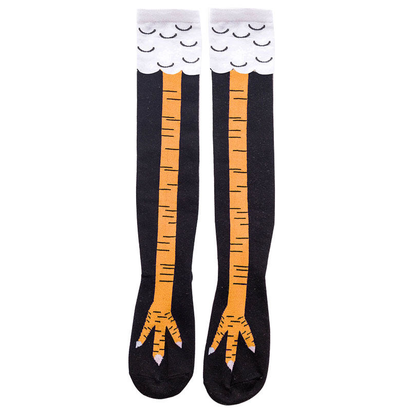 鸡爪袜女搞怪鸡脚袜子健身鸡腿长筒显瘦夏季长筒袜