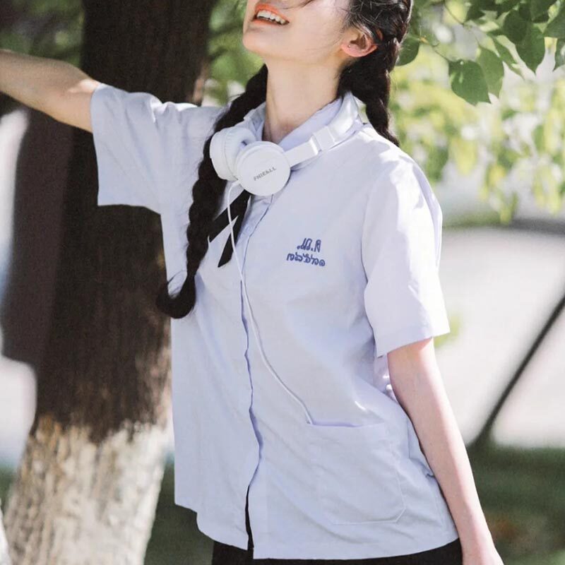 泰国校服学院风衬衫毕业班服套装娜诺禁忌女孩泰式校服套装中学生