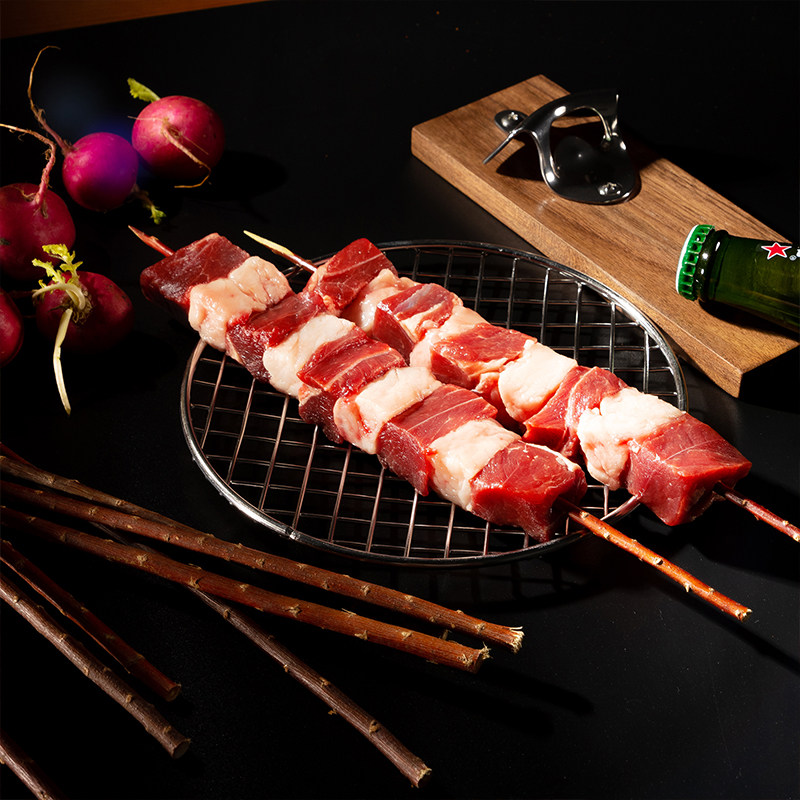羊肉串游牧御品红柳柳枝418g羔羊正宗内蒙古烧烤羊肉串