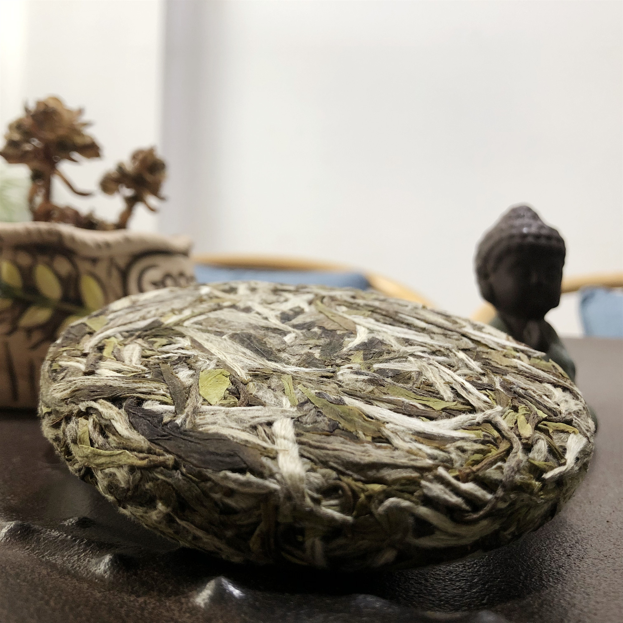 2019牡丹王福鼎白茶管阳高山白茶白牡丹茶叶白茶饼100g瑞兽凤凰