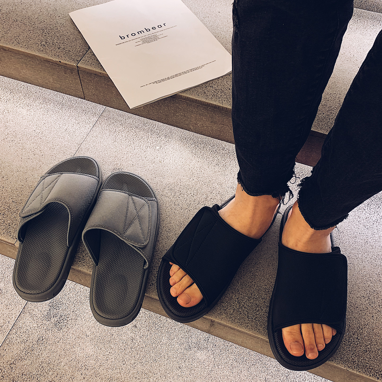 droptheother新款拖鞋男夏季潮牌时尚个性外穿休闲室外沙滩凉拖鞋