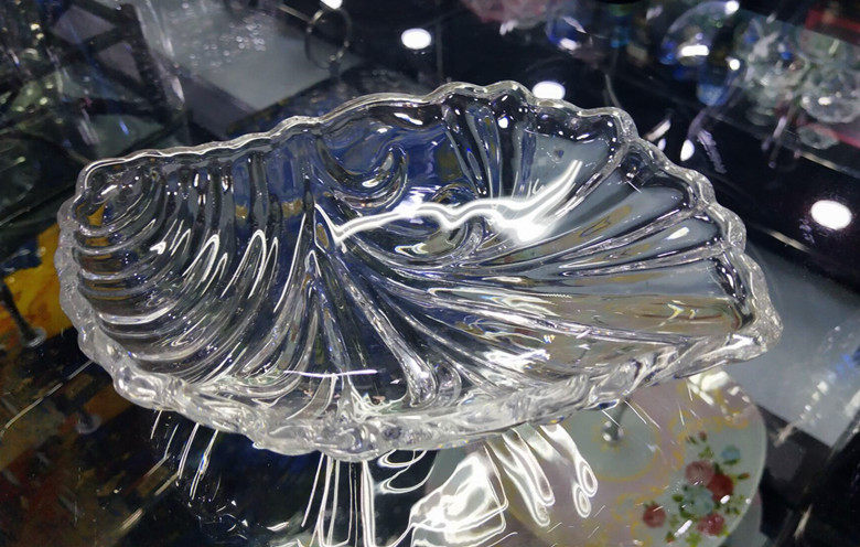 个性家居水晶玻璃海螺干果点心糖果按位果盘果盆