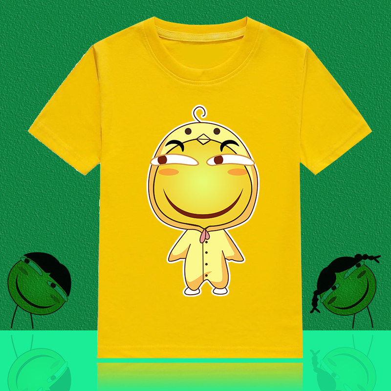 黄色恤夏宽松动漫男女纯棉包男女表情滑稽恶搞t恤