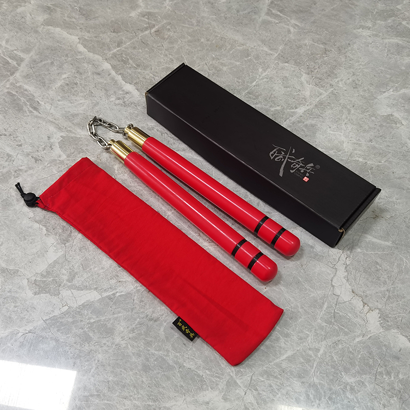 节棍龙虎门道具金钟罩黑龙石黑龙电影双截李小龙红色双截棍