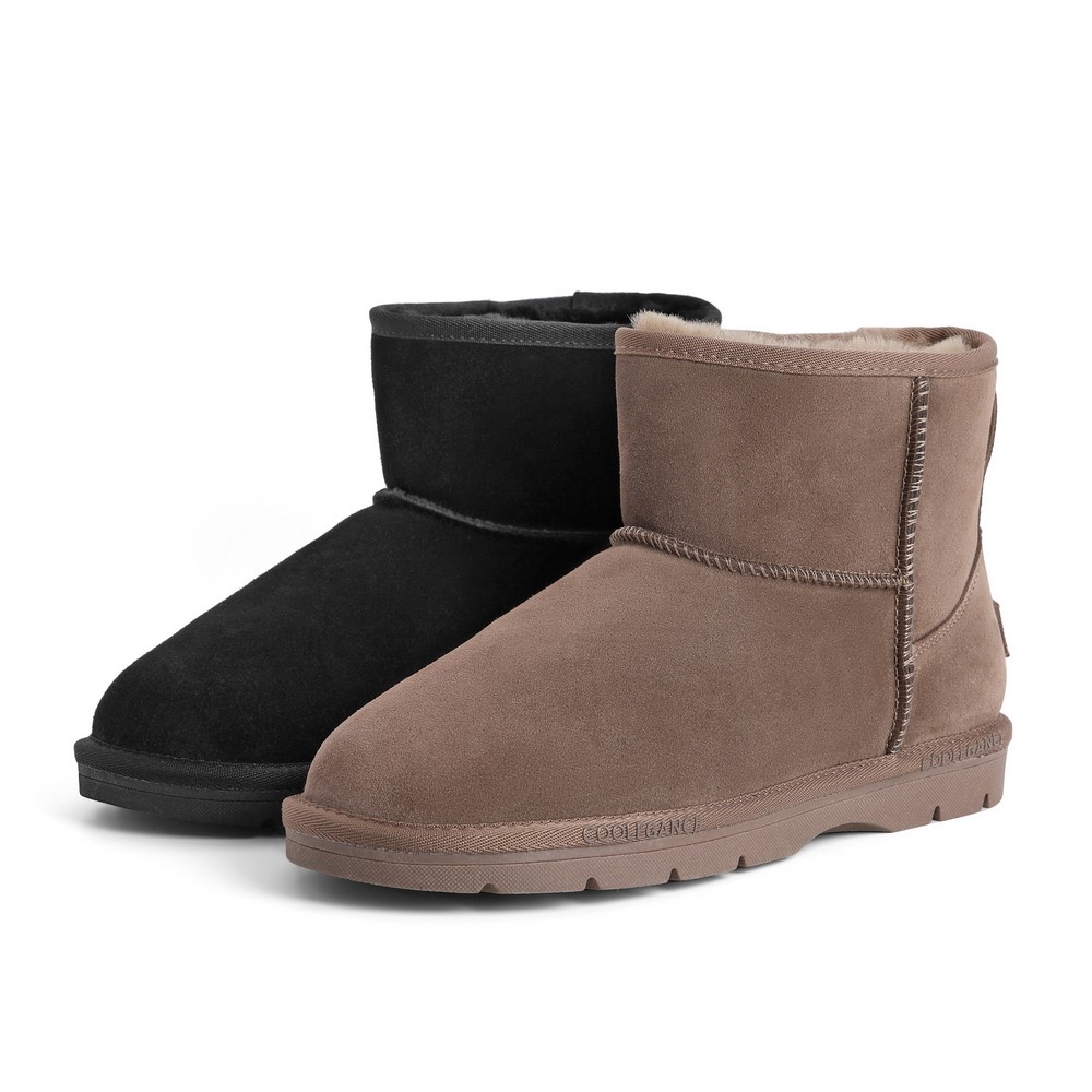 百丽男鞋2020新款牛皮休闲高帮加毛绒雪地保暖时尚雪地靴