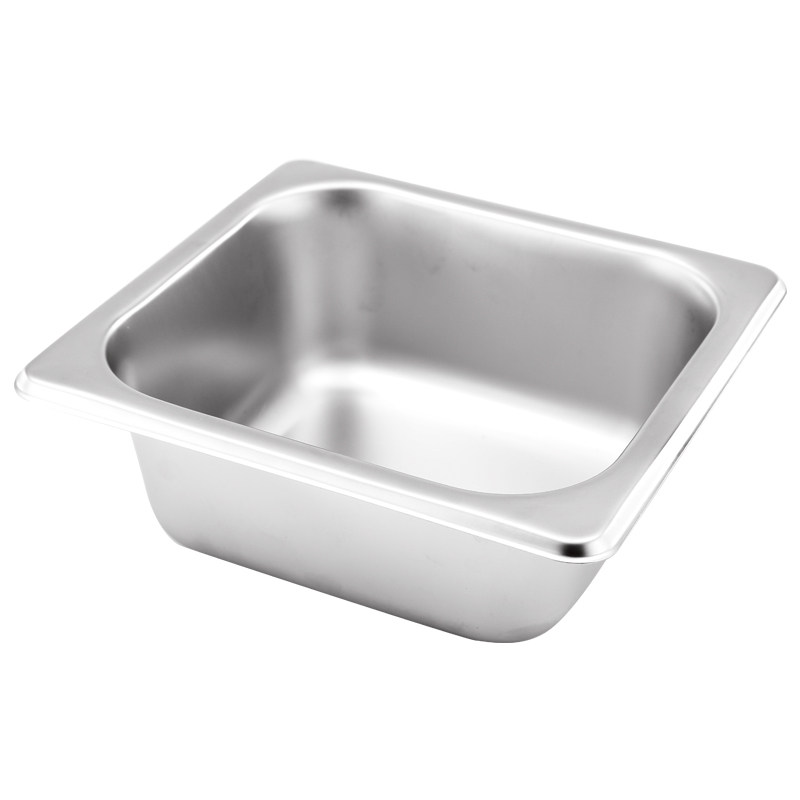 不锈钢份数自助餐保温温台带盖长方形食物盆快餐车盆