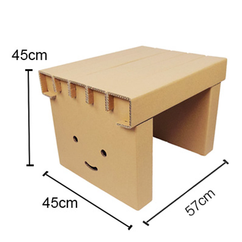 桌子环保纸质创意diy椅子幼儿园纸箱游戏桌儿成套桌椅原婴童