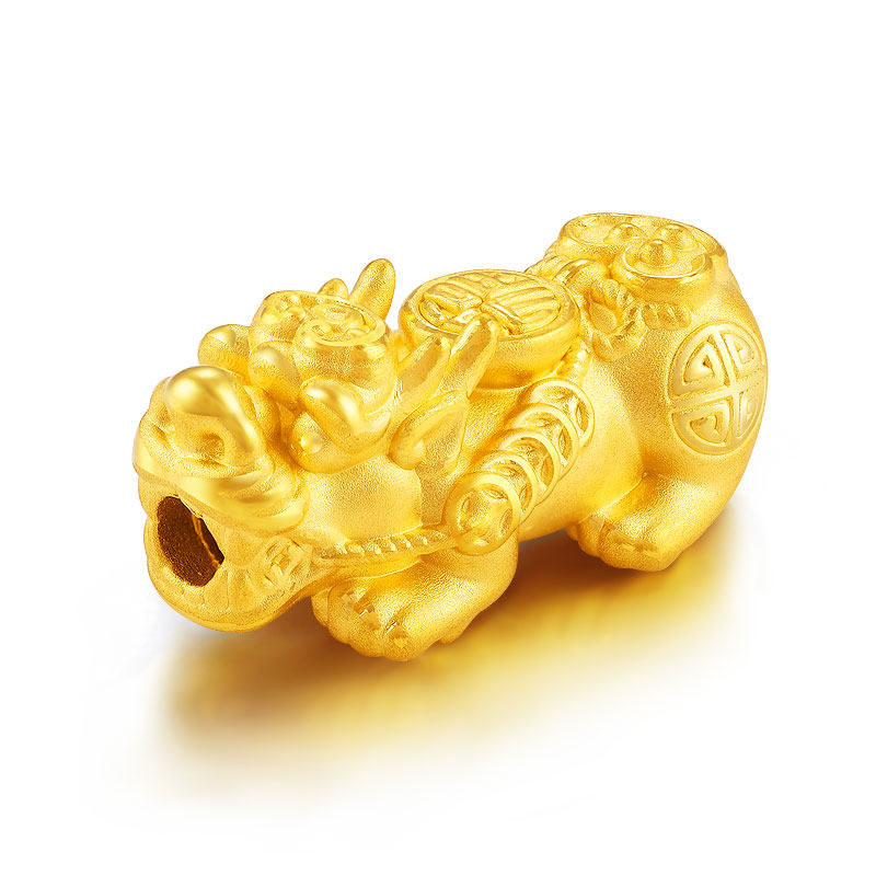 金貔貅黄金纯金皮丘招财足金手链男女单个转运手饰