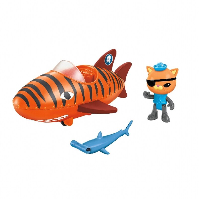 费雪octonauts海底小纵队cdp64虎纹虎鲨艇呱唧过家家玩具gupb
