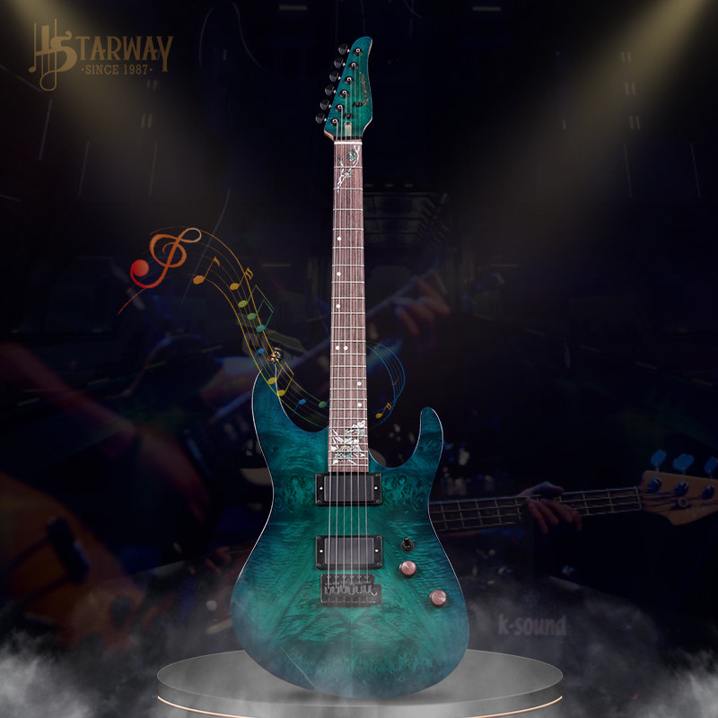 starway斯达威电吉他灼夜e296吉他电吉他