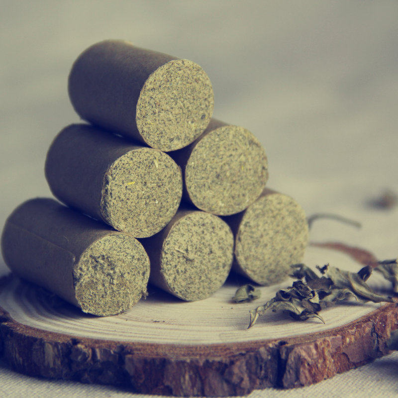 艾上阁 蕲艾柱五年陈小艾条特制手工艾绒艾段纯艾柱54段