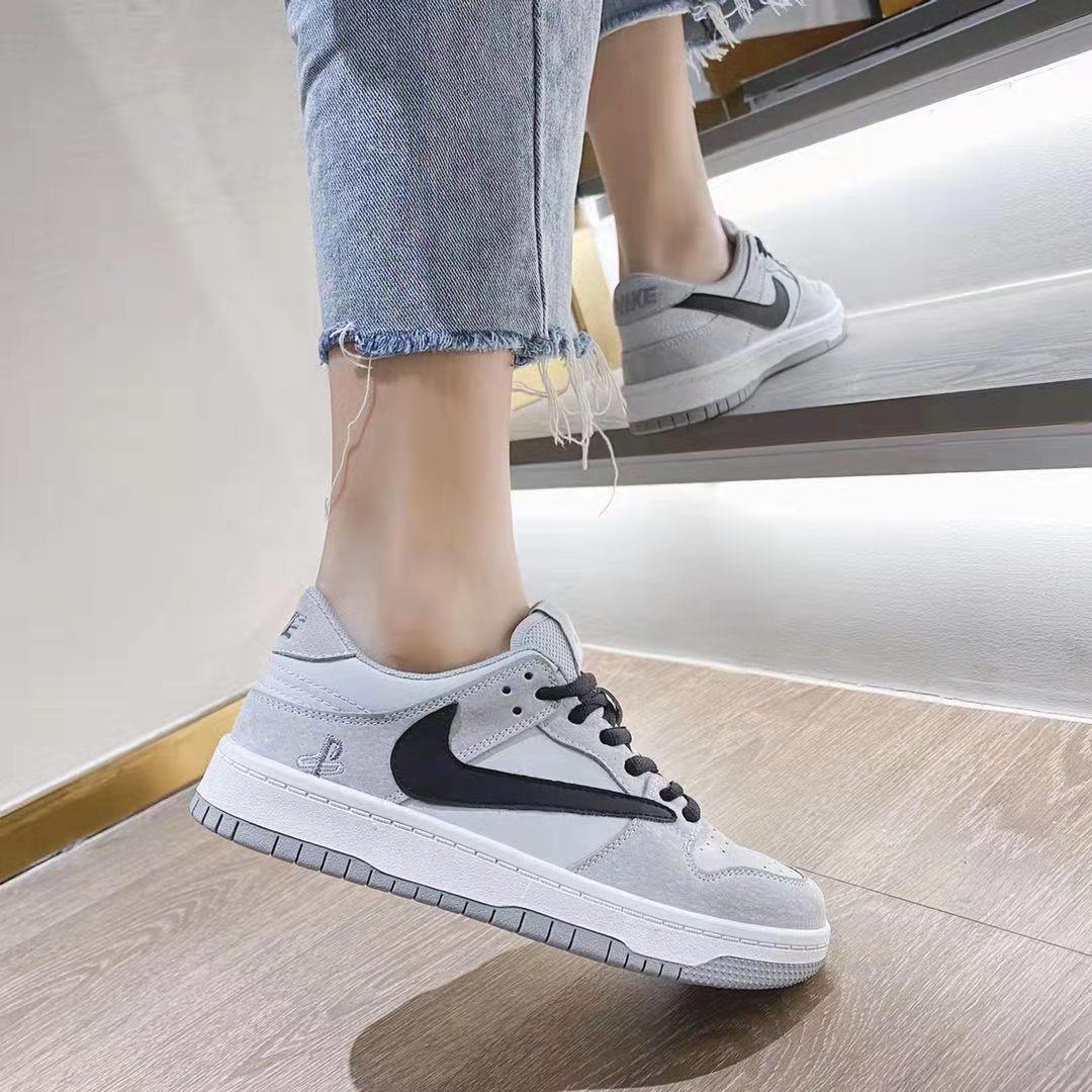 aj真皮女鞋空军一号低帮磨砂学生板鞋女休闲单鞋休闲板鞋