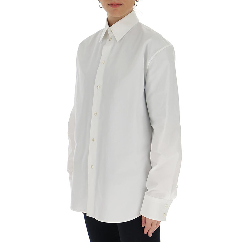 jilsander全棉女士白色长袖衬衫ins潮圣诞礼物