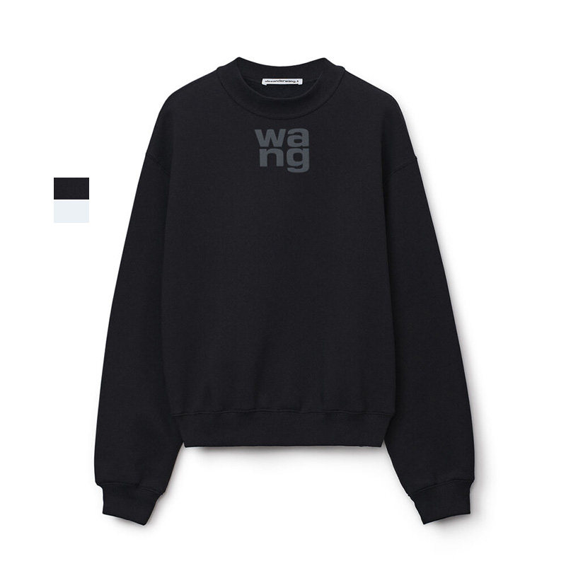 alexanderwang亚历山大王黑色字母圆领女士卫衣卫衣