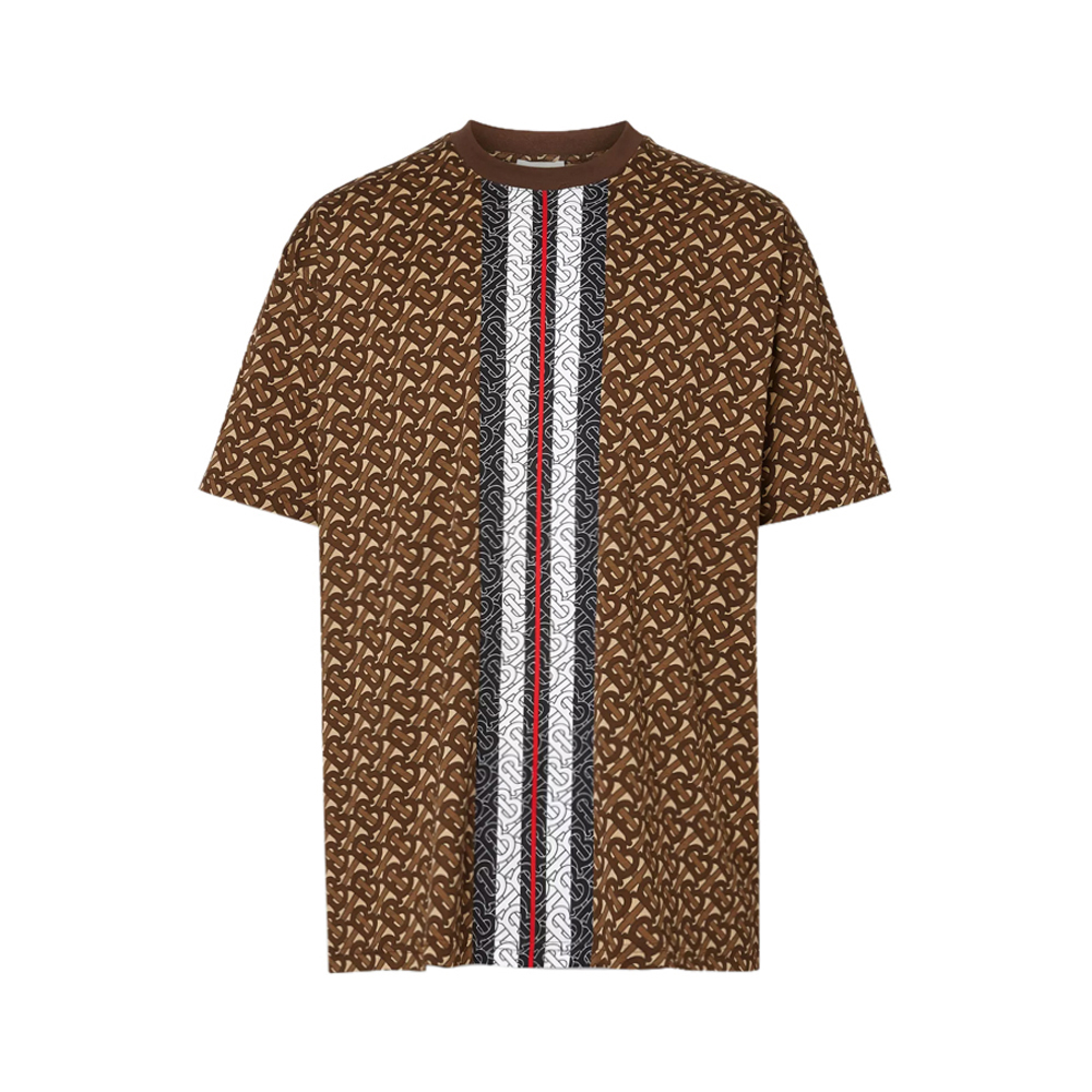 burberry博柏利专属标识条纹印花棉质恤衫t恤