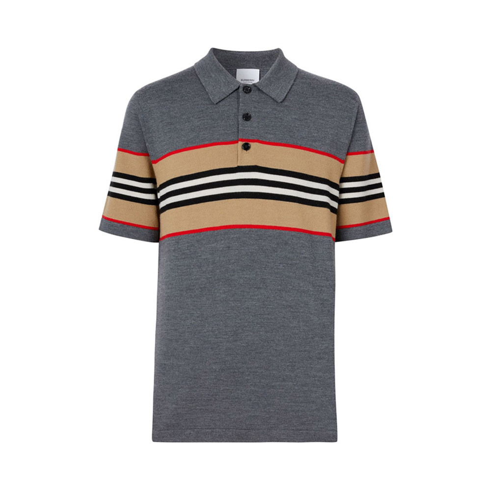 burberry博柏利男士条纹polopolo衫