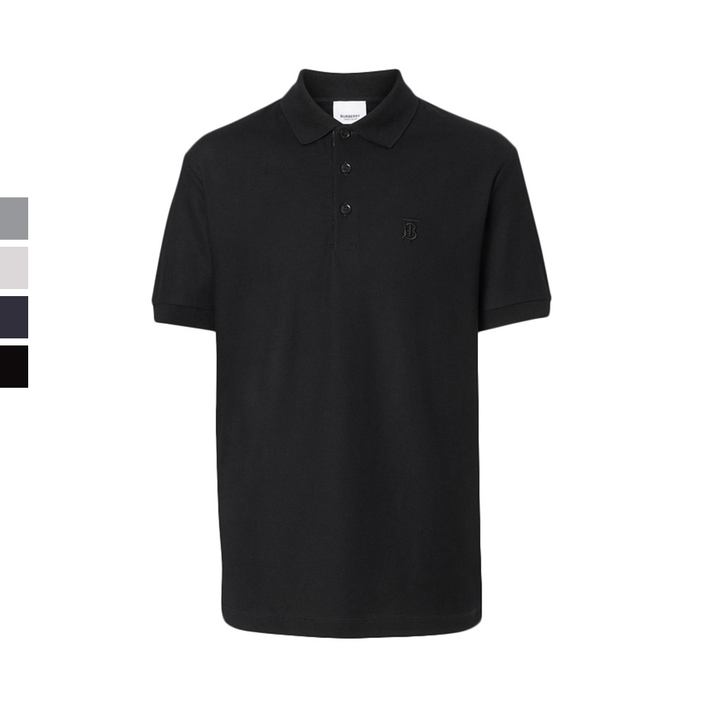 burberry博柏利男士休闲时尚黑色短袖polo修身显瘦恤衫polo衫