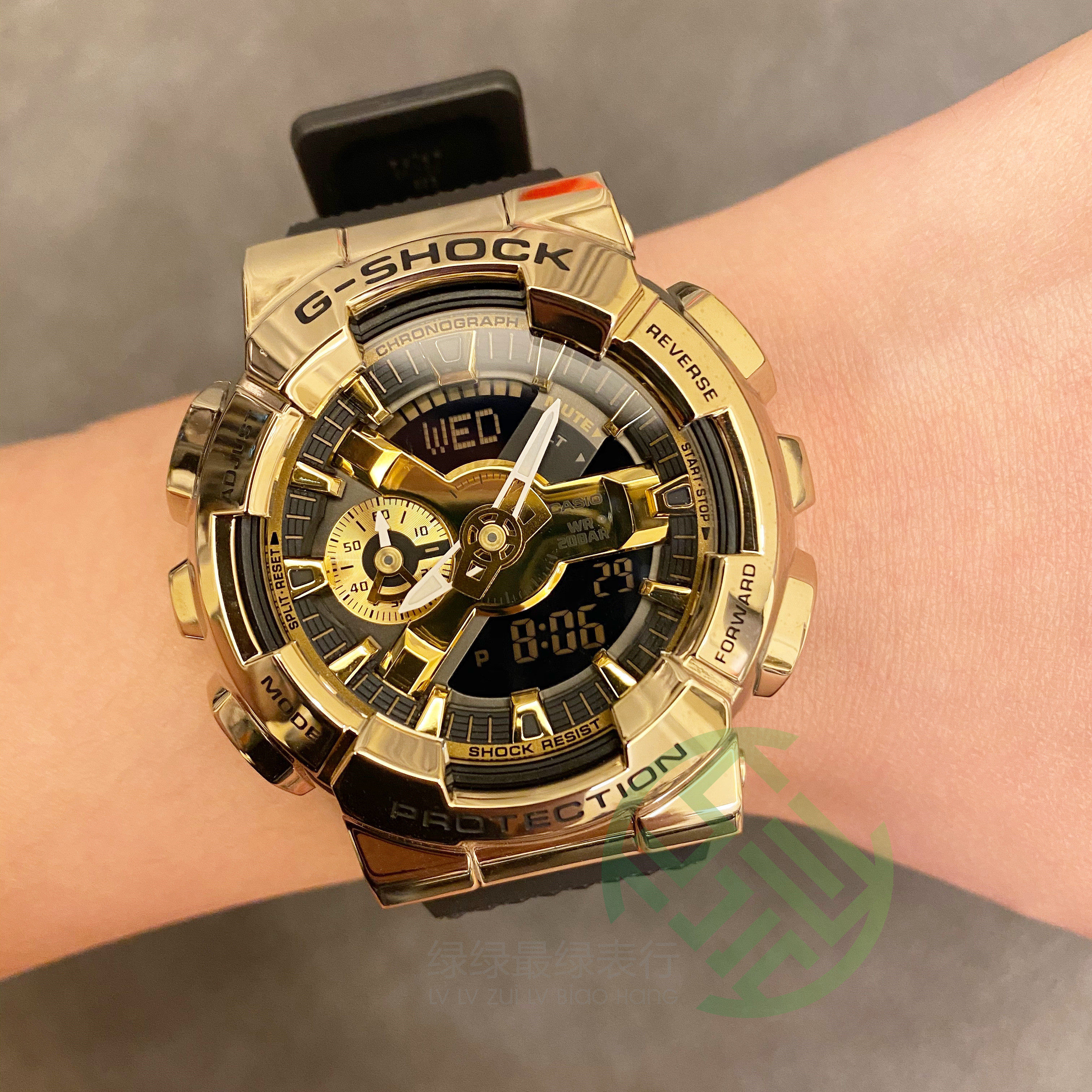 卡西欧g-shock金属运动防水手表gm-110-1a110b110g-1a9gm-s110日韩
