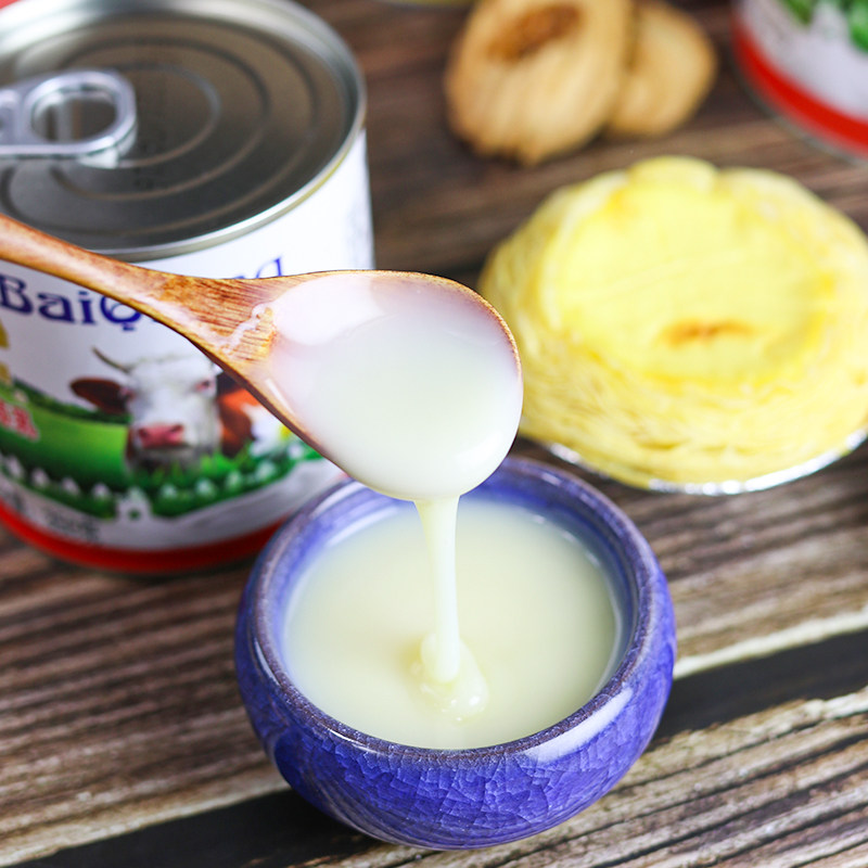 炼奶百强原味炼乳350g罐装蛋挞咖啡面包甜点奶精炼乳