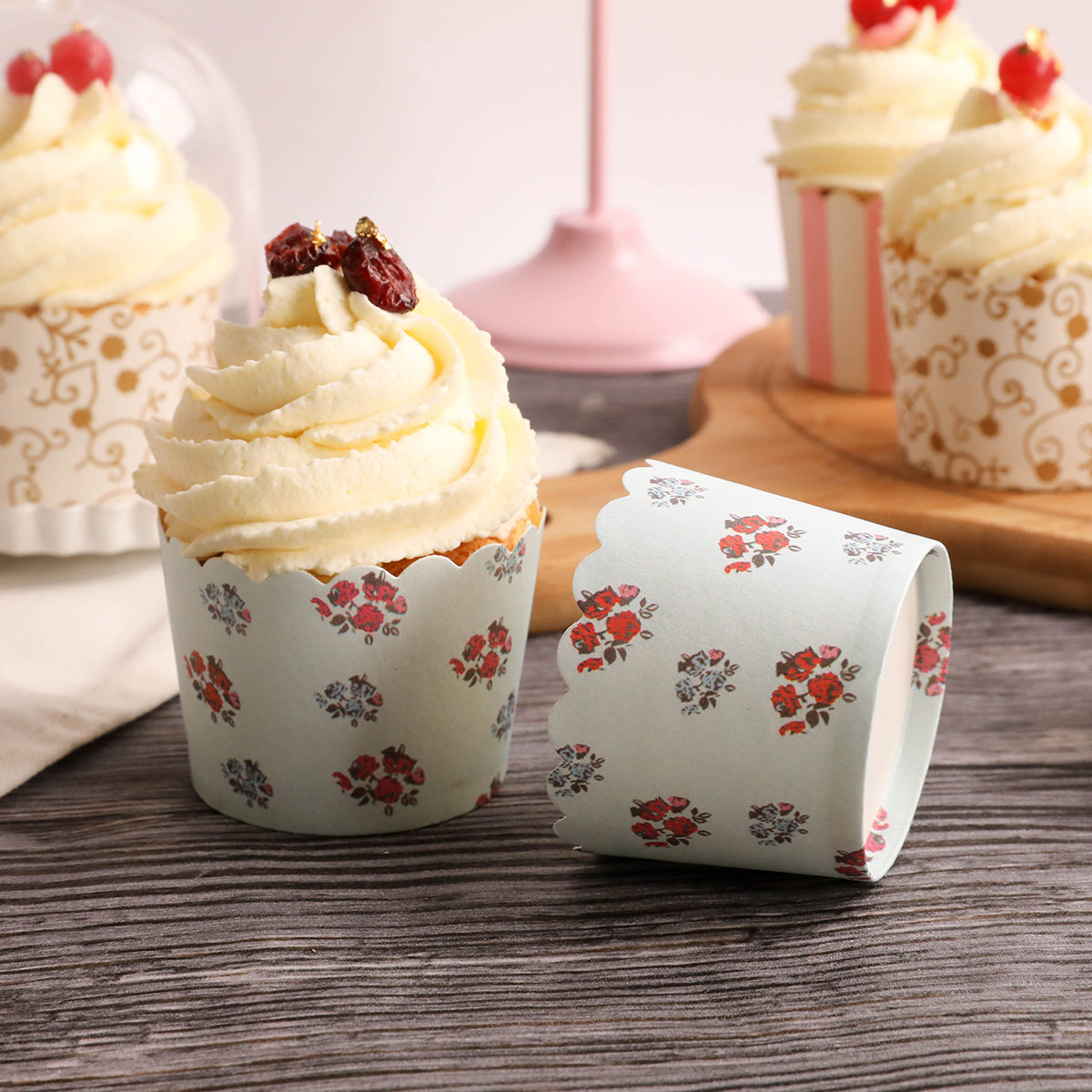 美涤创意蛋糕杯 耐高温烘焙纸杯 马芬杯纸托 小号蛋糕杯子100只入