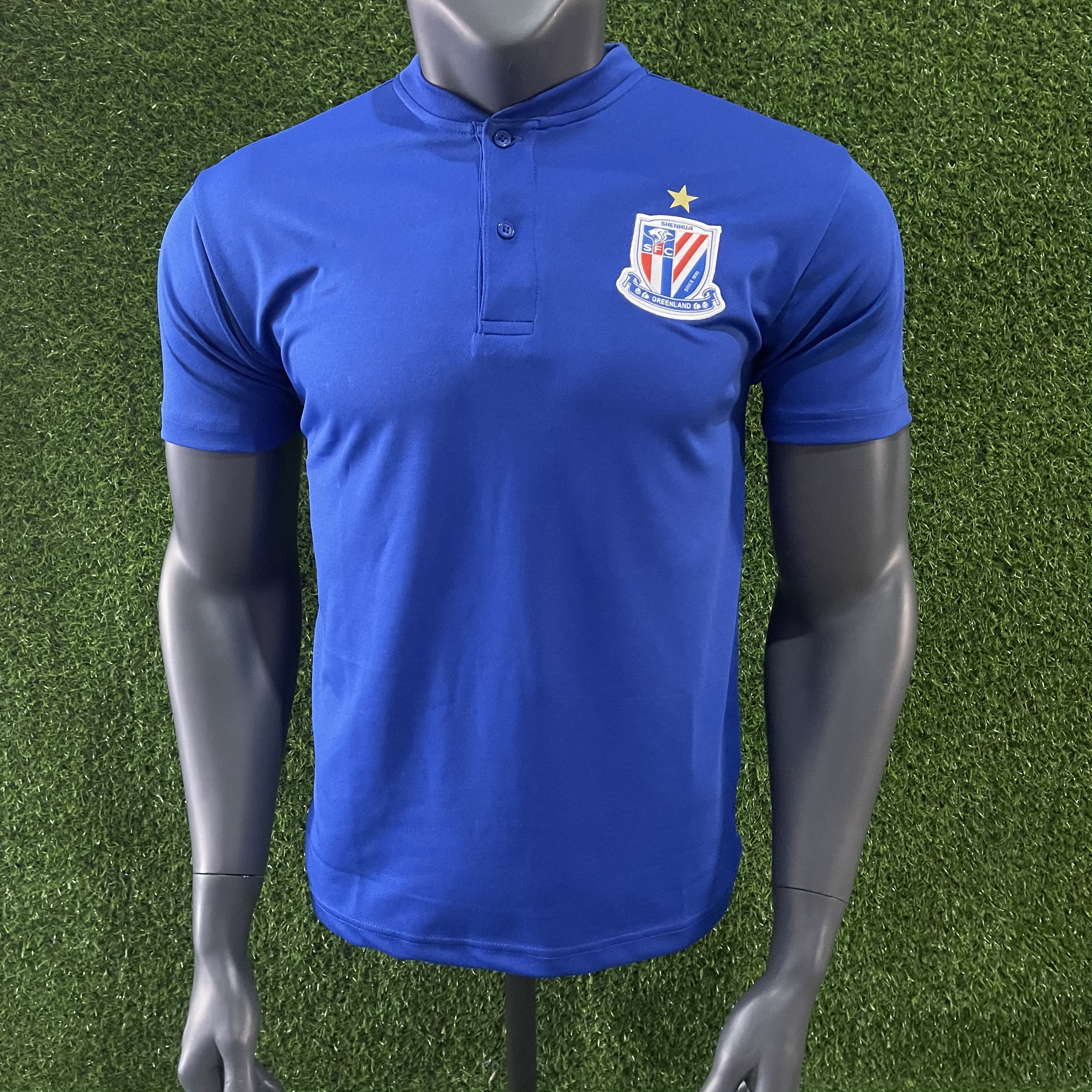 训练上海申花球衣短袖2021中超足球无袖球员足球服