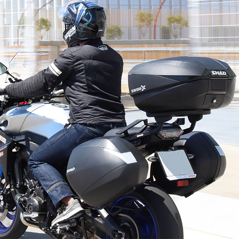 shad摩托车后备行李箱头盔收纳旅行箱可伸缩侧边摩托车尾箱