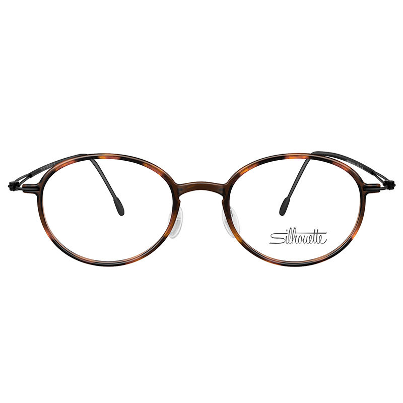 silhouette诗乐眼镜架板材男女圆形超轻休闲近视镜片眼镜架