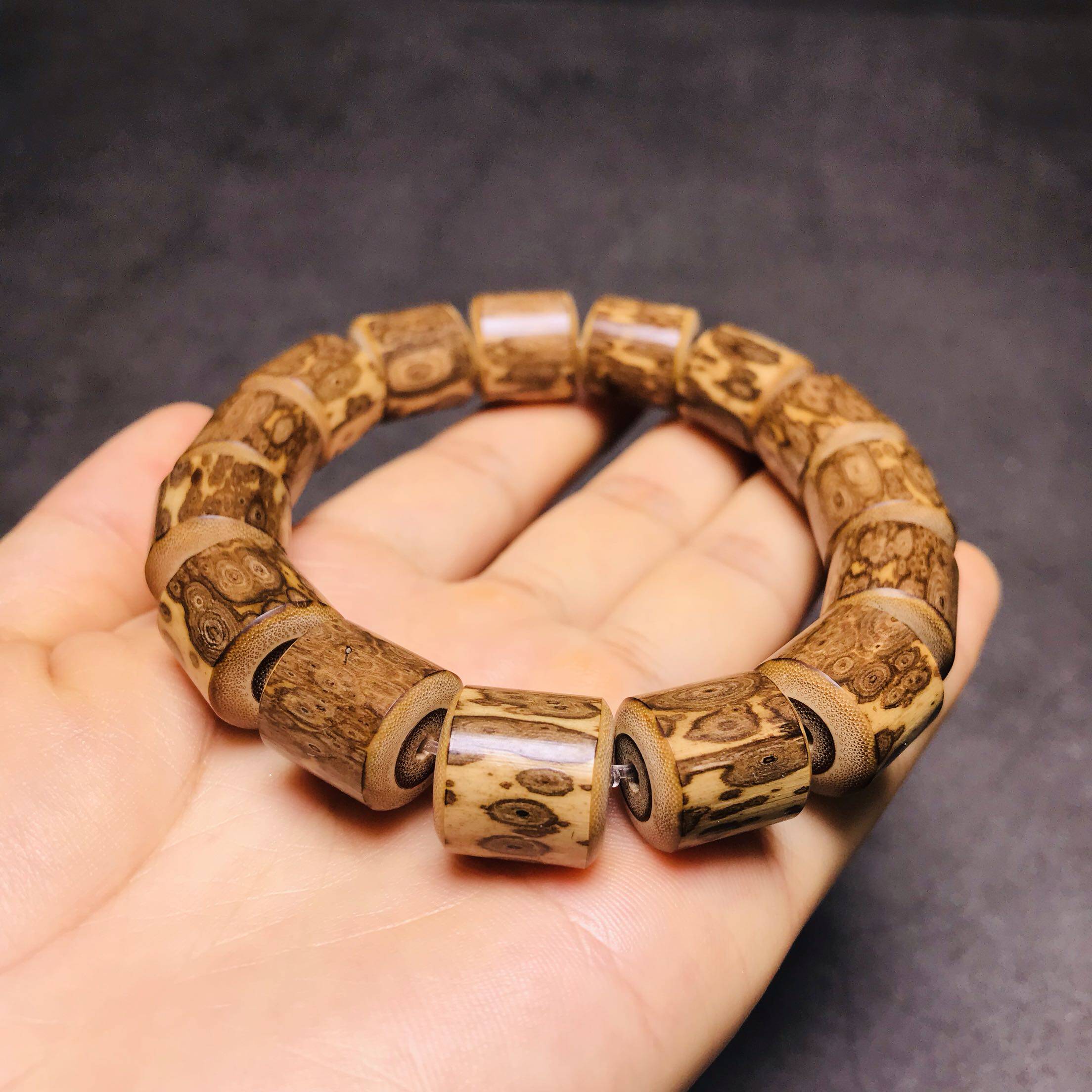 手串一生梅鹿竹手串男士文玩斑竹老梅竹子佛珠