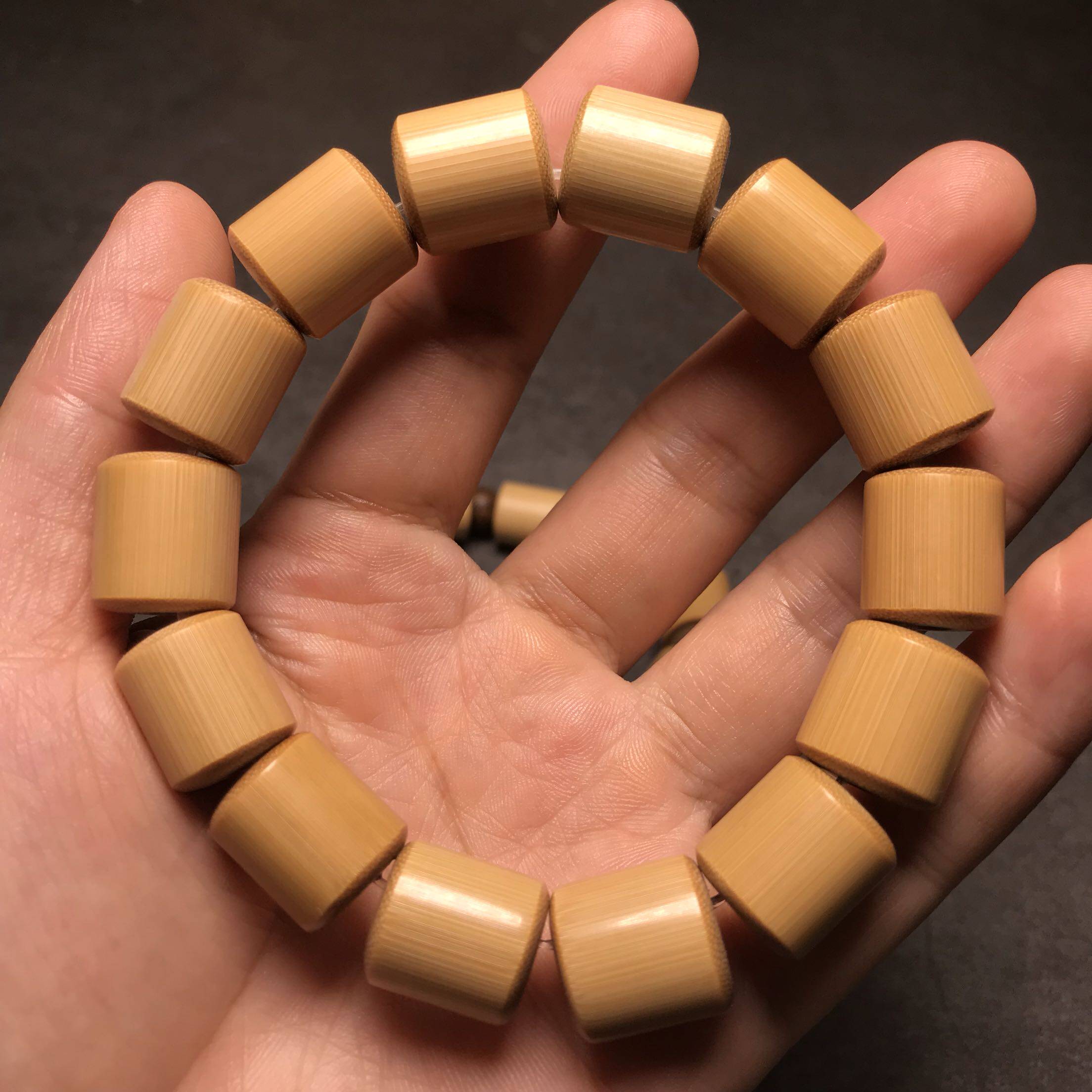 手串一生手工打磨玉竹实心竹手串文艺竹子佛珠