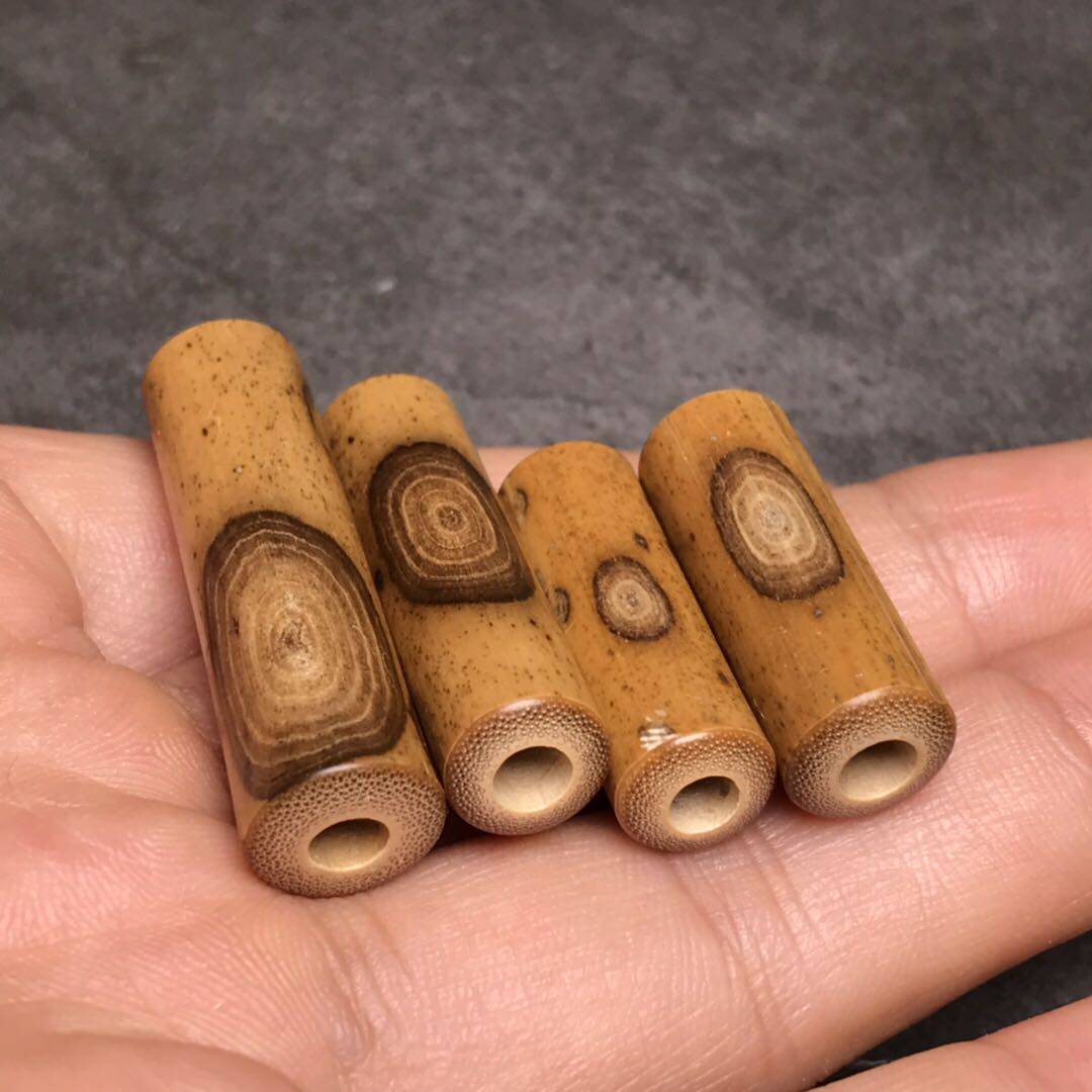 老梅鹿竹斑竹背云手配饰品竹吊坠挂件文玩梅鹿手串