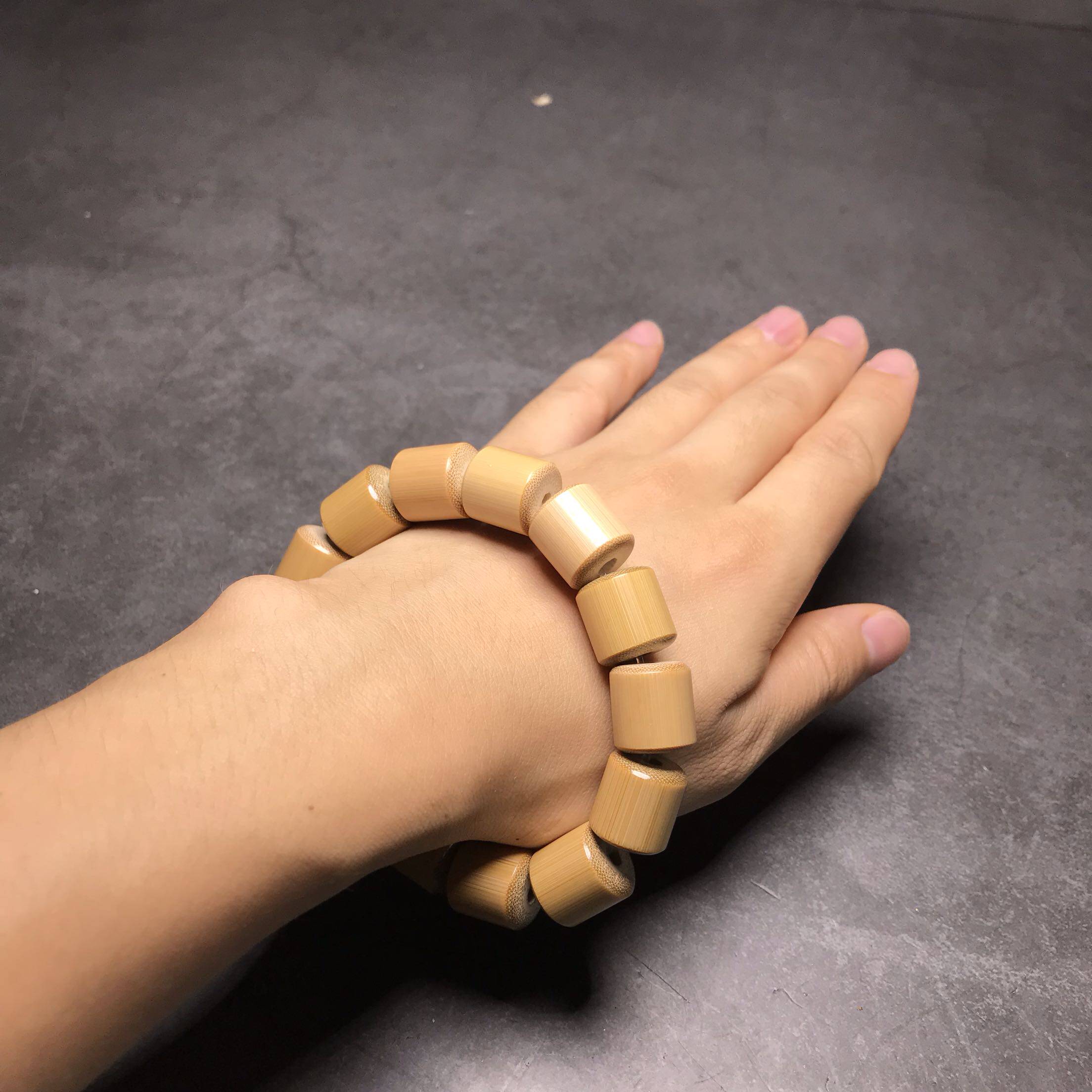 手串玉竹一生文玩竹子实心把玩菩提