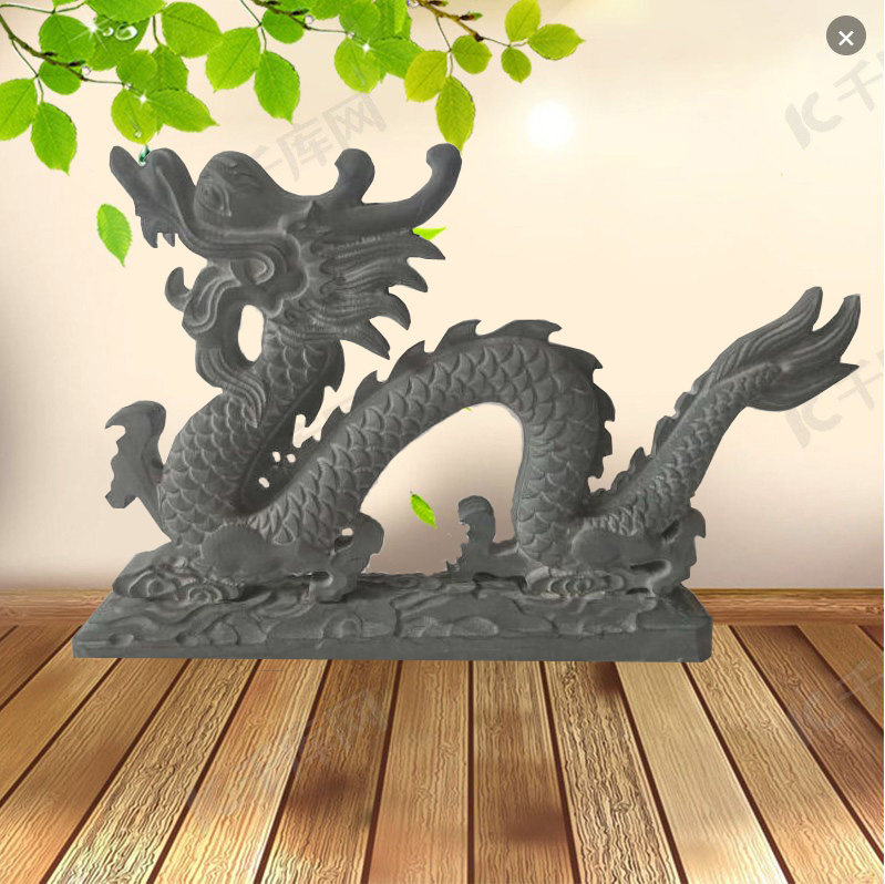 摆件庭院石龙戏珠石头一对生肖龙生肖龙摆件双龙石雕