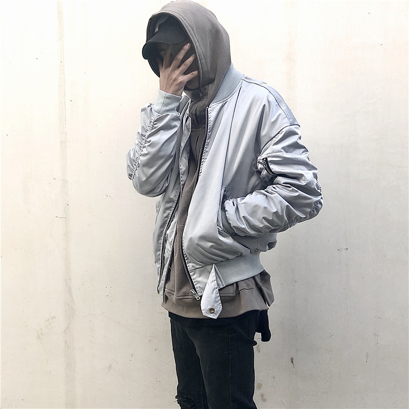 欧美美高街fog第四季落肩橡筋ma1空军宽松外套夹克