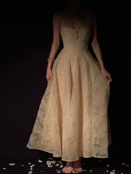 zisi arbitrarily light yellow dress ຍາວ, dress ງານລ້ຽງ elegant, ແອວ slimming, a-line